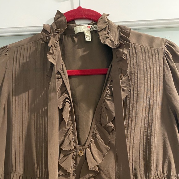 Silk Joie Babydoll Ruffle Dress - Picture 2 of 3